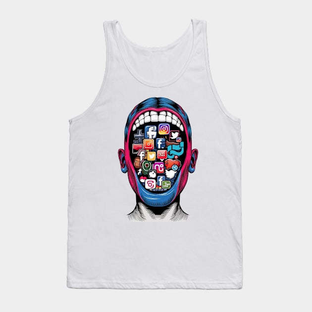 Social Mind: Unveiling the Digital Landscape Tank Top by UrbanBlend